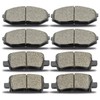 D793 D865 Front Rear Ceramic Brake Pads Sets Compatible With