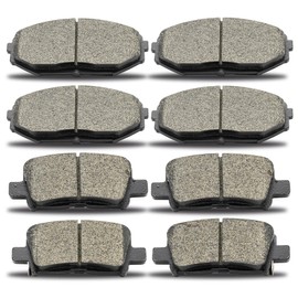 D793 D865 Front Rear Ceramic Brake Pads Sets Compatible With 2001-2002 Acura Mdx,For 2002-2004 Honda Odyssey