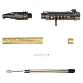 Penn State Industries PKMOTORB Motorcycle Kickstart Action Ballpoint Pen Kit Woodturning Project (5, Oil Rubbed Bronze)