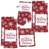 Holly Jolly Christmas Kitchen Linen Set – 6-Piece Holiday Bundle