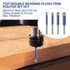 4 Pcs 1/4 Inch Shank Flush Trim Router Bit Set,
