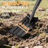 Trench Shovel for Digging, 4-Inch Trenching Spade with Orange Fiberglass