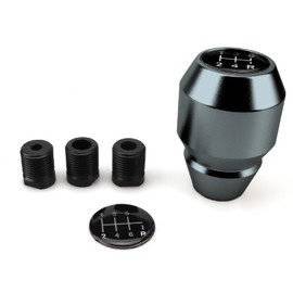 Archnote Shift Knob MT Aluminum 5 Speed 6 Speed Compatible General Purpose Conversion Adapter Included M8 M10 M12 Replacement Car 49mm x 70mm Gunmetal