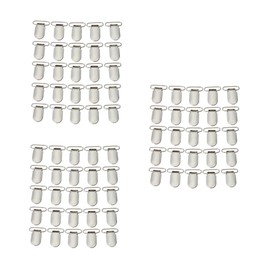 SAFIGLE 75pcs Metal Pacifier Clips for Silver Suspender Holders for Bibs and Toys Design Protective Insert for Craft Projects and Teething Toys