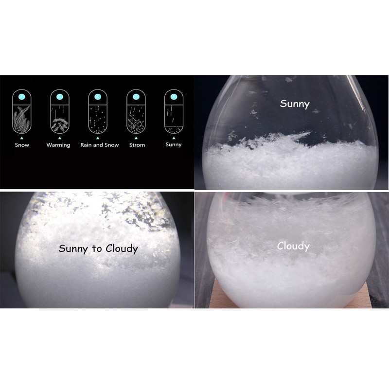 Enkrio Storm Glass Weather Predictor, Weather Station Weather Forecaster with
