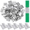 Glarks 100pcs Open (Snap-on) Packaging Seals 3/4in Banding Clip, Open