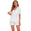 LUBOT 100% Cotton Pyjamas for Women Short Summer Sleepwear Pyjamas