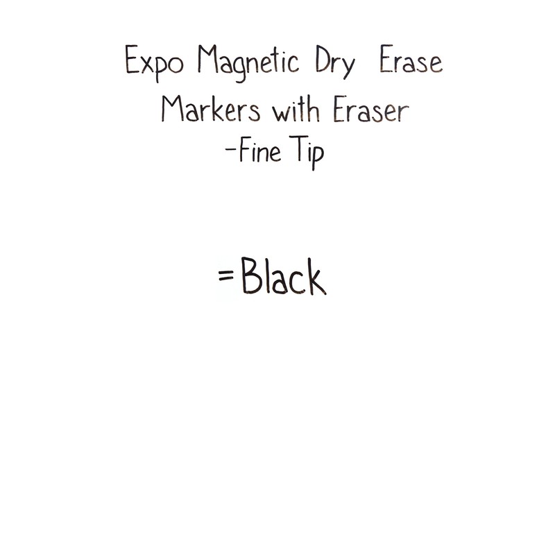 EXPO 1944745 Magnetic Dry Erase Markers with Eraser, Fine Tip,