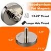MUTUACTOR 2PCS Super Powerful Neodymium Cup Magnet with 1/4''-20 Male