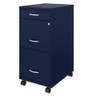 Pemberly Row 3 Drawers 29.52" Vertical Navy Metal Filing Cabinet