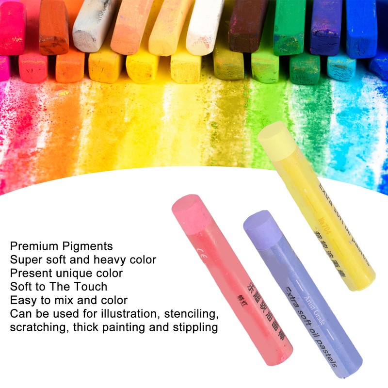 Oil Pastel Set Toxic Free Light Color Soft Painting Pastel