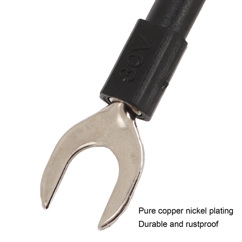 U Fork Spade Connector, Y Spade Plug 4mm Jack Red