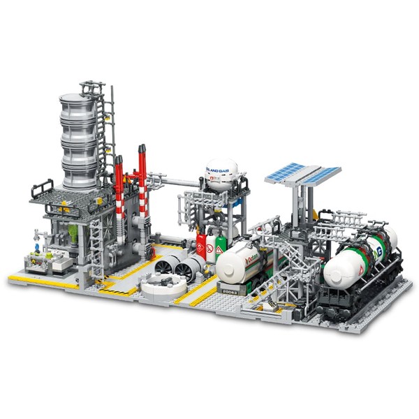 MISINI Architecture M6014 City Chemical Plant Building Set, Contains: Gas