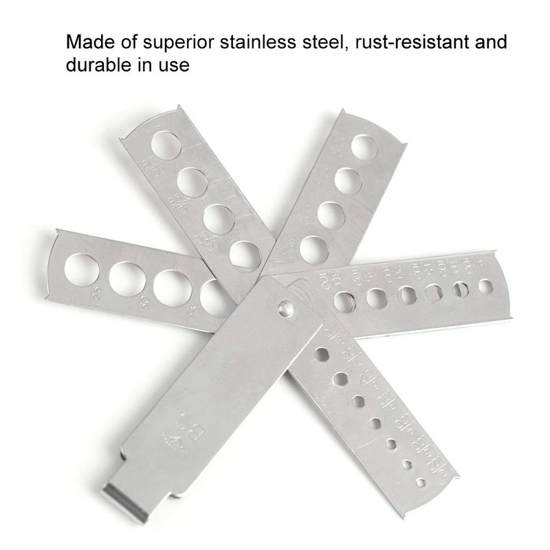 Rodipu Durable Fan Gauge, Silver Diamond Fan Gauge, Jewelry Tool