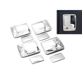 eLoveQ Chrome 4 Door Handle Cover Covers Compatible with 1999-2016 F-250 F-350 F-450 Super Duty with Passenger Keyhole