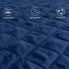 Waterproof Dog Couch Cover Pet Blanket, Dog Blanket Bed Cover for Couch with Anti-Slip Back for Furniture Bed Sofa, Washable Bed Couch Protector Cover for Pet, 30" x 70", Navy Blue