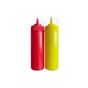 Ketchup and Mustard Squeeze Bottle Dispenser Set 12-Ounce Each For