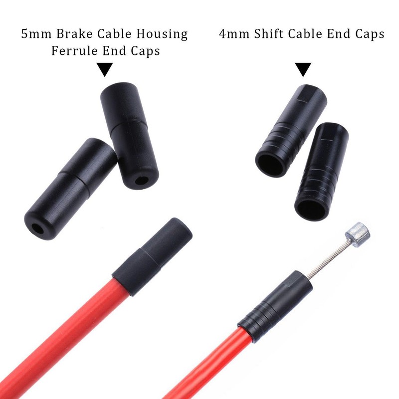 100-Piece Bicycle Brake Cable Cap And 100-Piece Transmission Cap, Anti-Rust