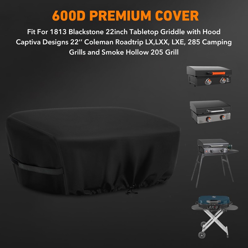 Heavy Duty Grill Cover Compatible with 1813 Blackstone 22inch Tabletop