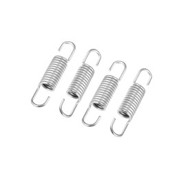 Partuto 4pcs 6cm Length Silver Tone Motorcycle Brake Pedal Return Spring Replacement