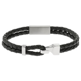 Diesel Braided Leather 2-Strand Bracelet