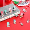 GEEHUA Pack of 30 Christmas Magnetic Bookmarks Children, Cute Magnetic