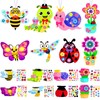 Pasimy 48 Packs Spring Craft Kits for Kids Flower Craft