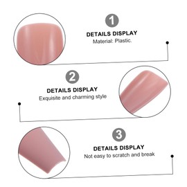 FOMIYES 3sets Matte Nail Tips Long Fake Nails for Women Boys and Girls 100pcs*3