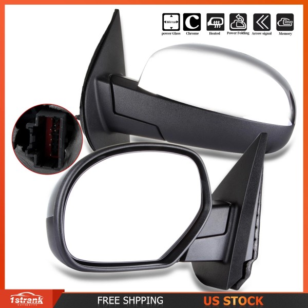 1strank_autoparts LH Side Mirror Power Fold Memory Heated Puddle Signal