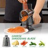 EDEFISY Cheese Grater Hand Crank Rotary Cheese Grater with Handle,3-in-1