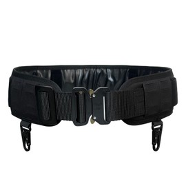 EMERSONGEARS Men's Tactical Combat Belt 1000D Nylon Molle Belt with Metal Hook Suspension System Quick Release Belt (Black)