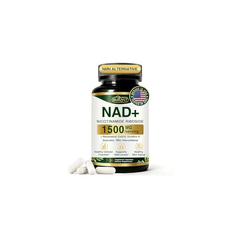 Suplemento Nad 1500 Resveratrol Urolitina Coq10 Quercetina Plus Energía Celular