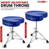 5 Core Drum Throne 4" Padded Ergonomic Guitar Stool Height