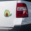 Cute Avocado Cat Cartoon Animal Car Bumper Vinyl Sticker Decal