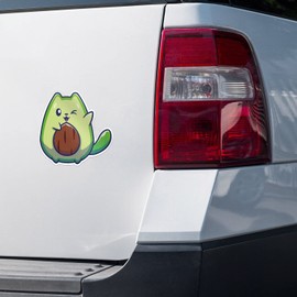 Cute Avocado Cat Cartoon Animal Car Bumper Vinyl Sticker Decal