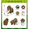 DolliBu Large Wild Mammoth Stuffed Animal with Baseball Plush -