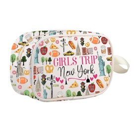 New York Trip Gift Summer Vacation Trip To New York Cosmetic Bag Traveller Holiday Travel Makeup Zipper Pouch (new york mb)