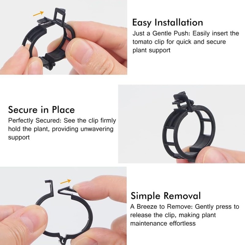 Plant Support Clips 50pcs Reusable Tomato Clips Plastic Trellis Clips