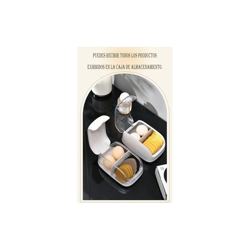 Guibell Soporte de esponja de maquillaje, Estuche Para Esponja De