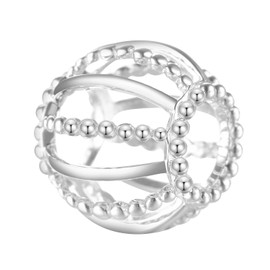 CHAMOON® Circle of Dreams "Statement Charm" - Large Charm Pendant 925 Sterling Silver for Women's Leather Bracelet, 928 sterling silver, Circle of Dreams