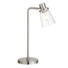 Granville 21" Tall Table Lamp with Glass Shade in Brushed