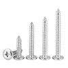 Qrity 20pcs Self Tapping Screws, 304 Stainless Steel Phillips Flat