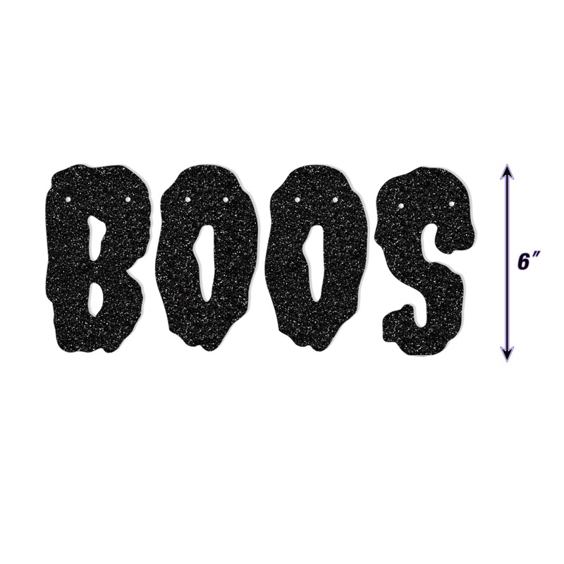 Halloween Ghost Party Banner, Here for the Boos Glitter Banner