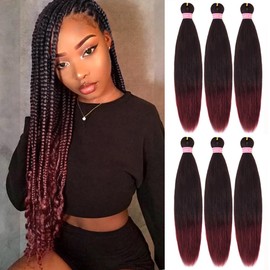 AFNOTE Braiding Hair Pre Stretched,Ombre Braiding Hair Extensions for Women