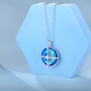 JLYY Silver Circle CZ Cross Necklace for Women Faith Hope