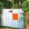 Veemoon Wall Mounted Orange Locked Mailbox, Iron Post Mailbox with
