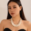 Chunky Pearl Necklace Choker for Women Big White Imitation Pearl