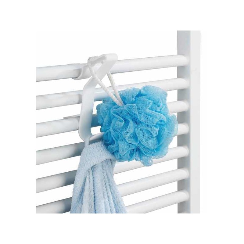 Maximex Flexi Round Radiator Hooks, White, Set of 3, Towel
