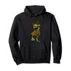 Funny T- Rex Dino In Christmas Reindeer Costume Pullover Hoodie