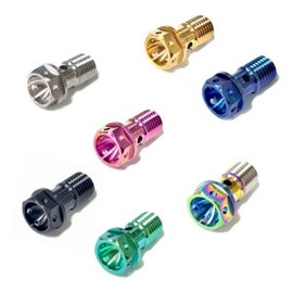 오토바이 스쿠터 반조 볼트 티타늄 M12x1.25 튜닝 용품 Motorcycle Scooter Half Round Bolt Titanium M12x1.25 Tuning Accessories